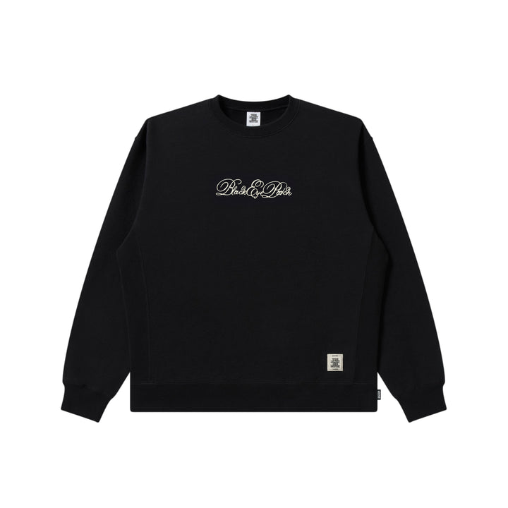 SERPENTINE SCRIPT CREW SWEAT BLACK