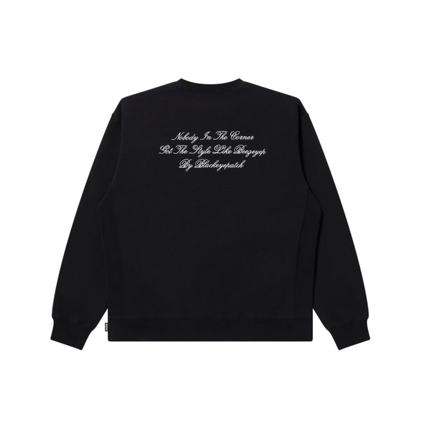 SERPENTINE SCRIPT CREW SWEAT BLACK