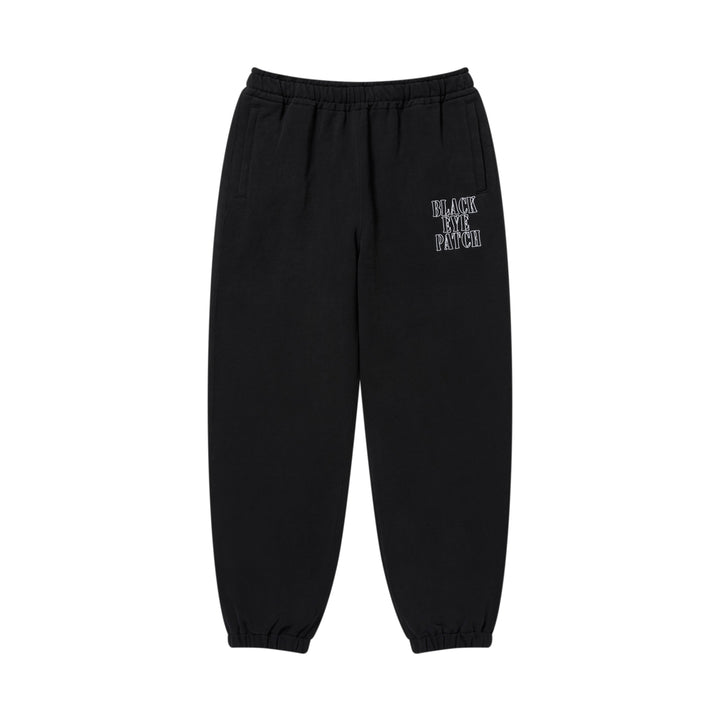 STENCIL LOGO EMBROIDERED SWEAT PANTS BLACK