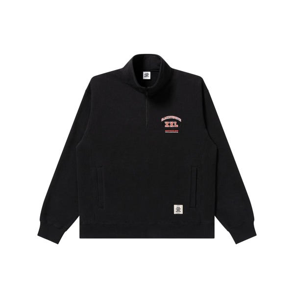 BUSINESS SIZE HALF ZIP SWEAT BLACK
