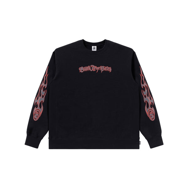 Tribal Flames Crew Sweat (Black)