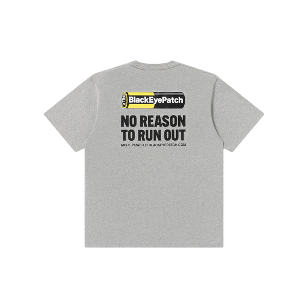 BATTERY LOGO T-SHIRT HEATHER GRAY