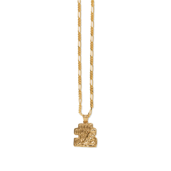 BRICKED OG LABEL PENDANT NECKLACE GOLD