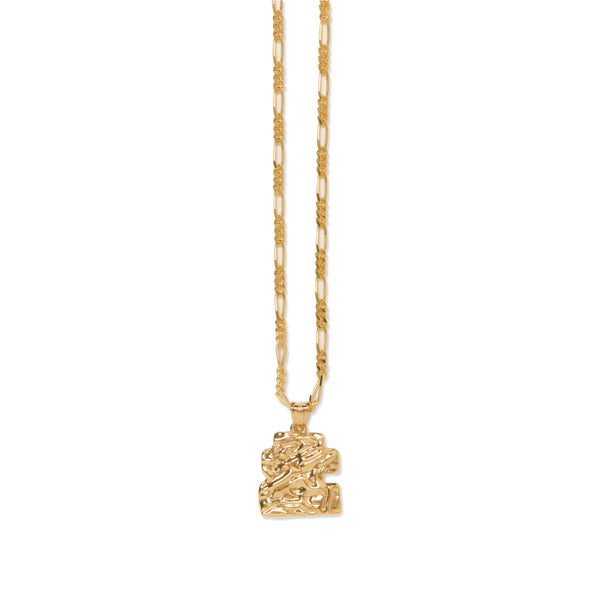 BRICKED OG LABEL PENDANT NECKLACE GOLD
