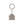 RHINESTONED OG LABEL PLATED KEYCHAIN SILVER