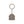 RHINESTONED OG LABEL PLATED KEYCHAIN SILVER