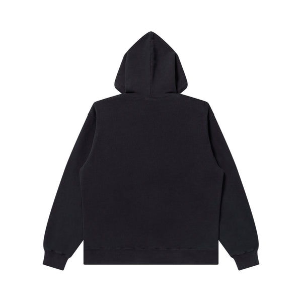 REFLECTOR EMBROIDERED SMALL HWC ZIP HOODIE BLACK