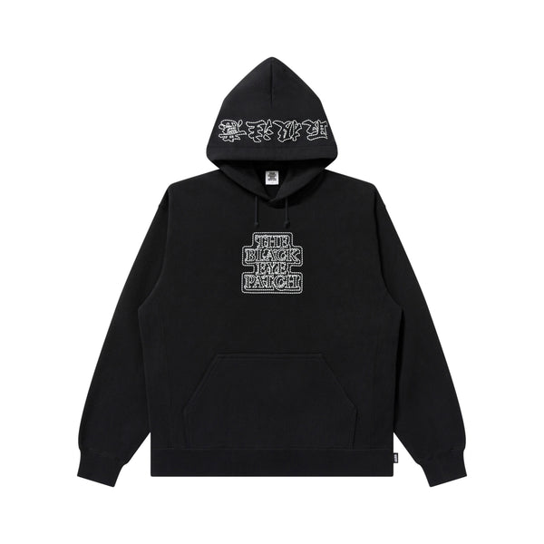 STITCH PRINTED OG LABEL HOODIE BLACK