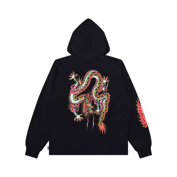 UE SKULL MONEY DRAGON ZIP HOODIE BLACK