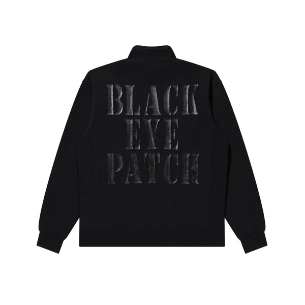 STENCIL LOGO HALF ZIP PULLOVER BLACK