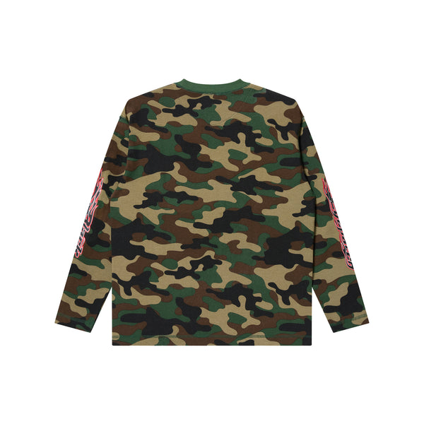 FLAME LOGO THERMAL L/S TEE WOODLAND CAMO