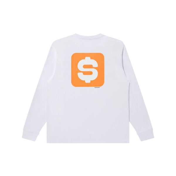DOLLAR BLOGGER L/S TEE WHITE
