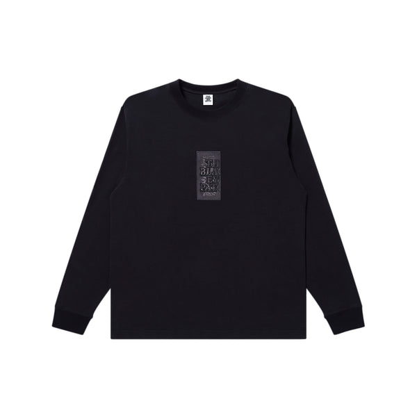 HWC SAME COLOR EMBROIDERED L/S TEE BLACK