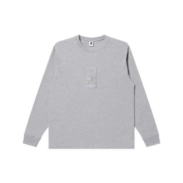 HWC SAME COLOR EMBROIDERED L/S TEE HEATHER GRAY