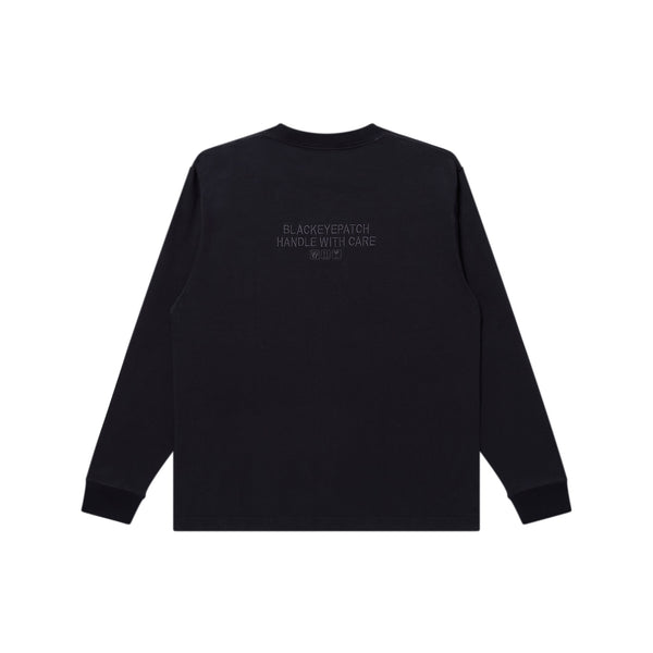 HWC SAME COLOR EMBROIDERED L/S TEE BLACK