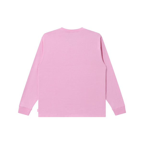 RHINESTONED OE LOGO L/S TEE PINK