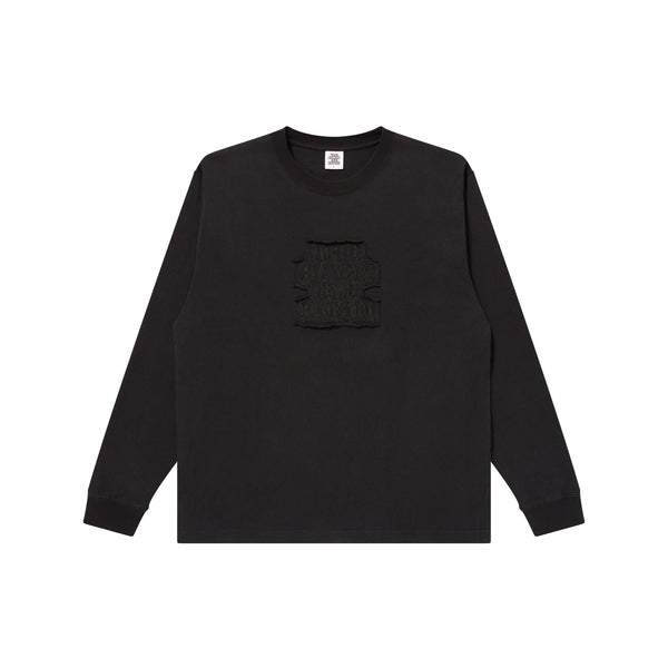 WASHED OG LABEL PATCHED L/S TEE BLACK