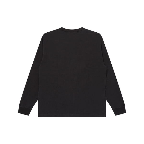 WASHED OG LABEL PATCHED L/S TEE BLACK