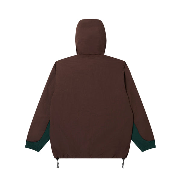 SMALL OG LABEL NYLON TRACK JACKET BROWN