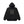 METAL LOGO HOODED DENIM JACKET BLACK