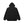 METAL LOGO HOODED DENIM JACKET BLACK