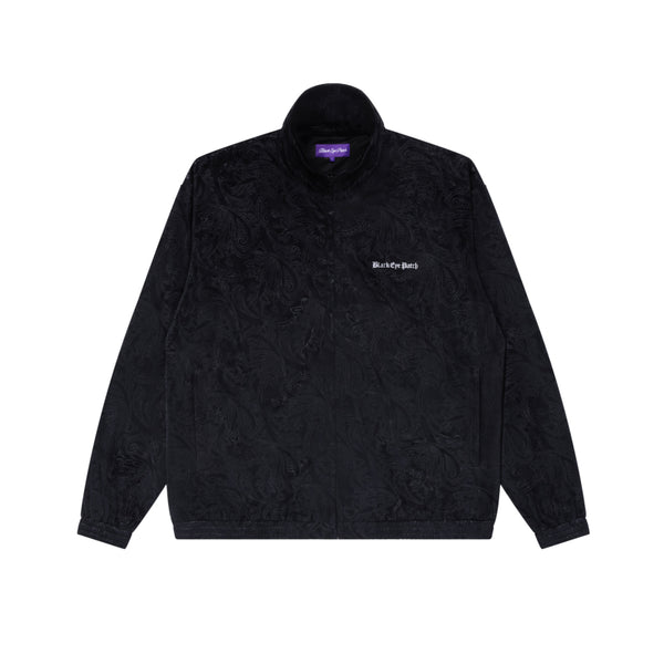 PAISLEY EMBOSSED TRACK JACKET BLACK