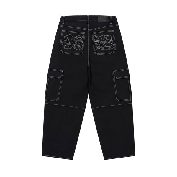 URBAN ARROWS BAGGY CARGO PANTS BLACK