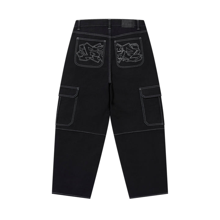 URBAN ARROWS BAGGY CARGO PANTS BLACK