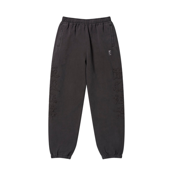 HWC EMBROIDERED PIGMENT DYED SWEAT PANTS CHARCOAL