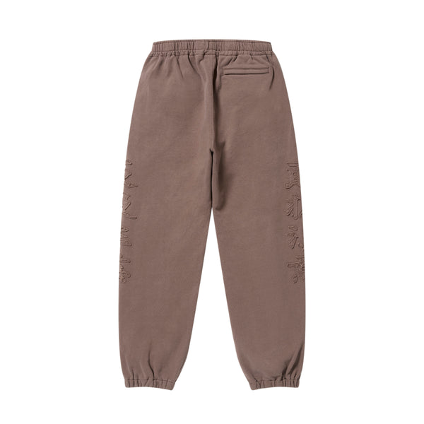 HWC EMBROIDERED PIGMENT DYED SWEAT PANTS BROWN