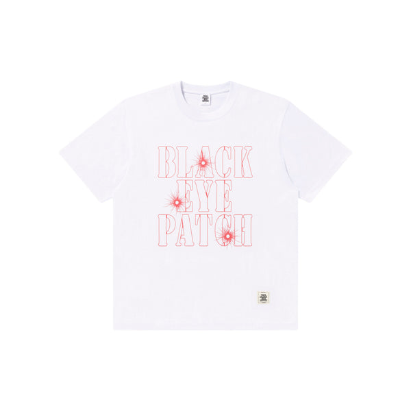 GUNSHOT STENCIL LOGO TEE (WHITE)