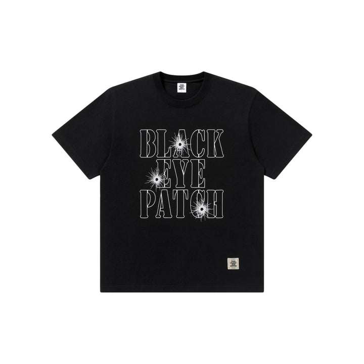 GUNSHOT STENCIL LOGO TEE BLACK