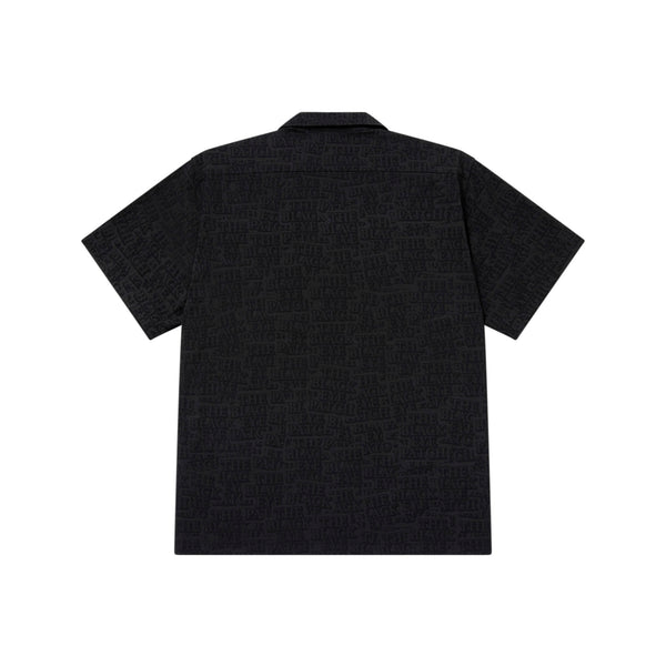 OG LABEL COVERED RAYON S/S SHIRT, BLACK