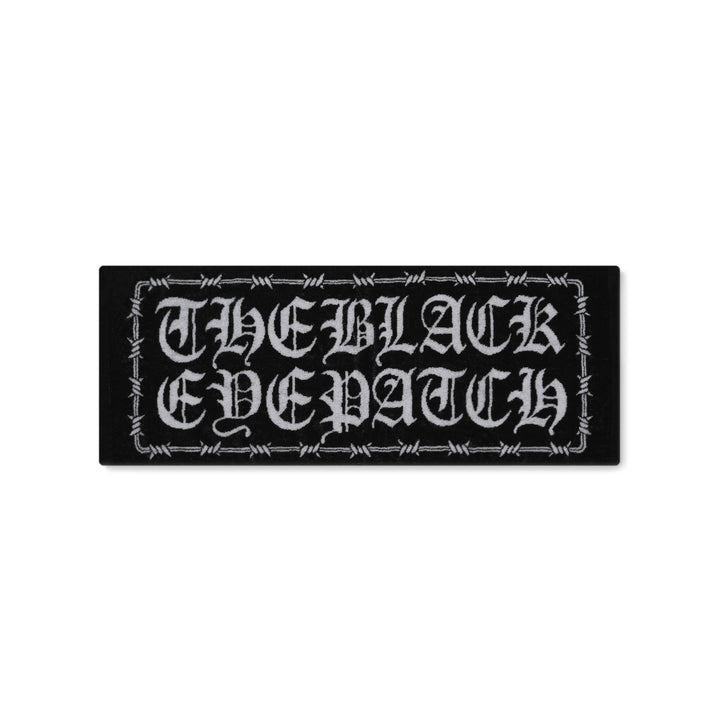 BARBED WIRE LOGO HAND TOWEL BLACK