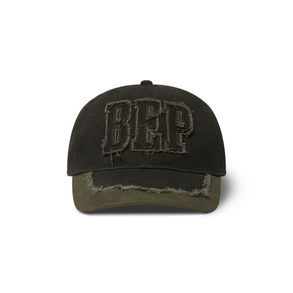 FABRIC INITIALS PATCHED CAP OLIVE