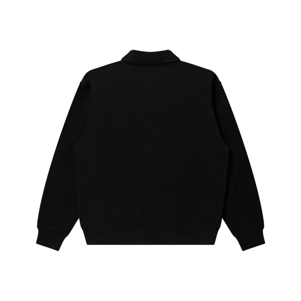 BARBED WIRE LOGO KOBE TERRY HALF ZIP SWEAT BLACK