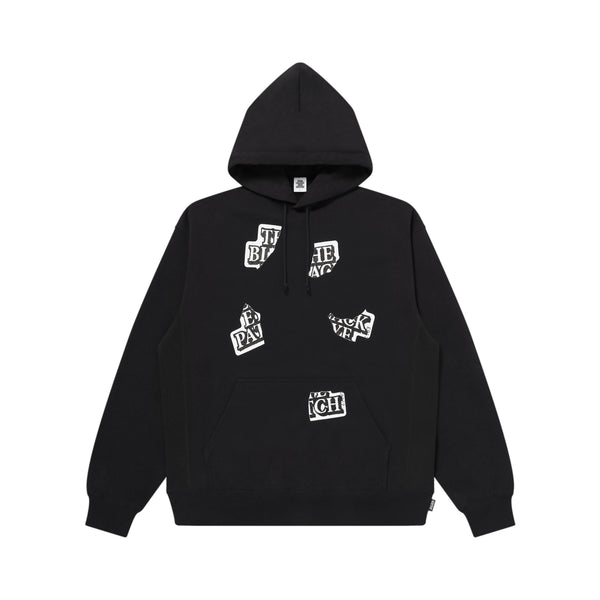 TORN OG LABEL HOODIE BLACK