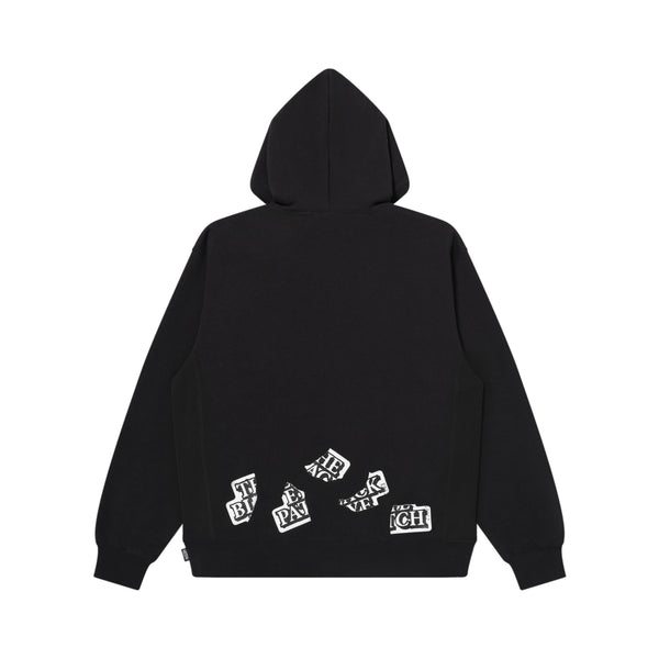 TORN OG LABEL HOODIE BLACK