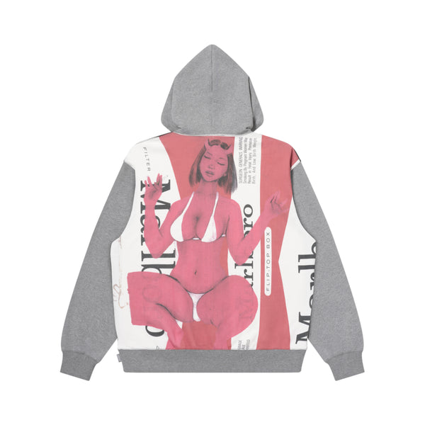 T-REX OG LABEL HOODIE HEATHER GRAY