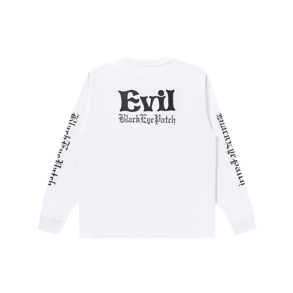 CROSS EVIL L/S TEE WHITE