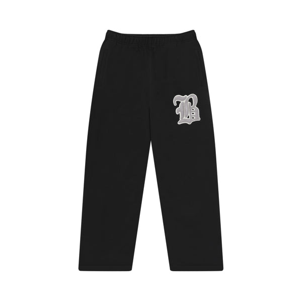 BIG B PATCH BAGGY SWEAT PANTS BLACK