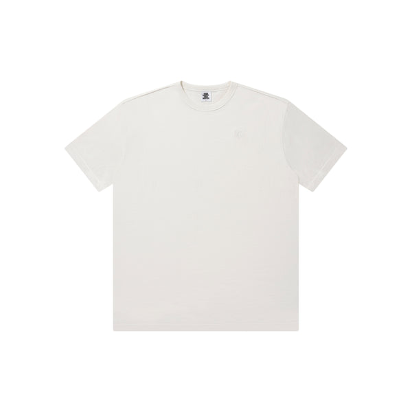 EMBLEM EMBROIDERED LIGHTWEIGHT TEE WHITE