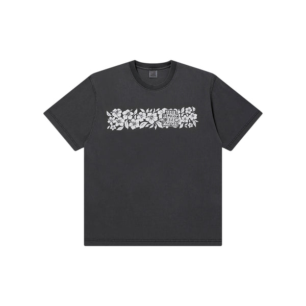 HIBISCUS STRIPE OG LABEL TEE WASHED BLACK
