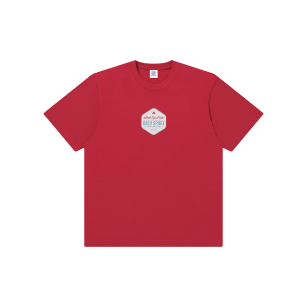 CASH SPORT LABEL TEE RED