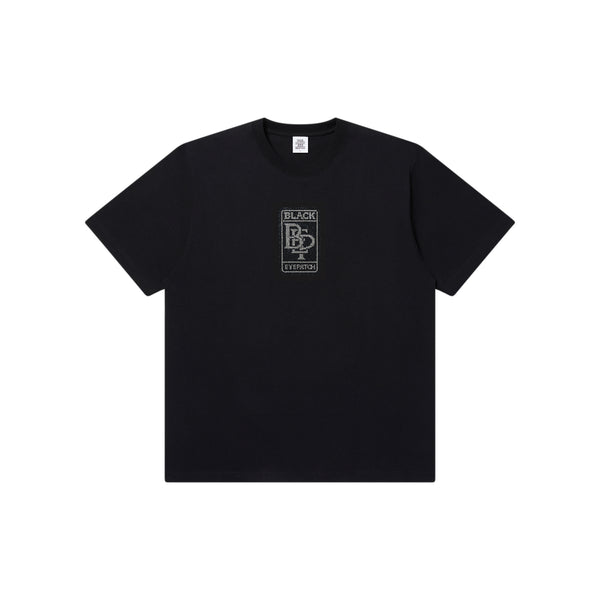 RHINESTONE DOUBLE R LOGO TEE BLACK