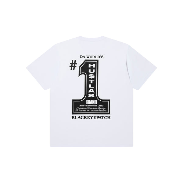 NUMBER ONE HUSTLAS TEE WHITE
