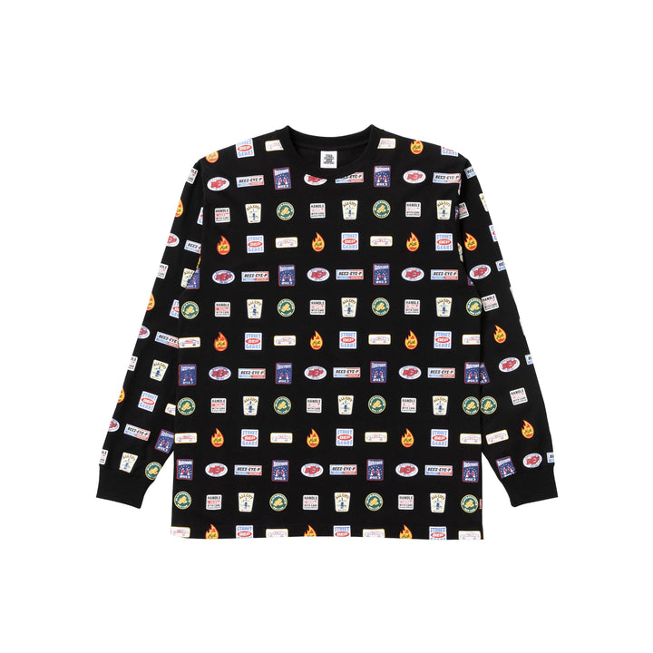 LOGOS Long Sleeve T-Shirt, Black