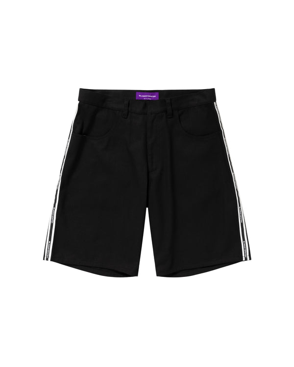 Jeans Logo Reflector Patch Shorts, Black