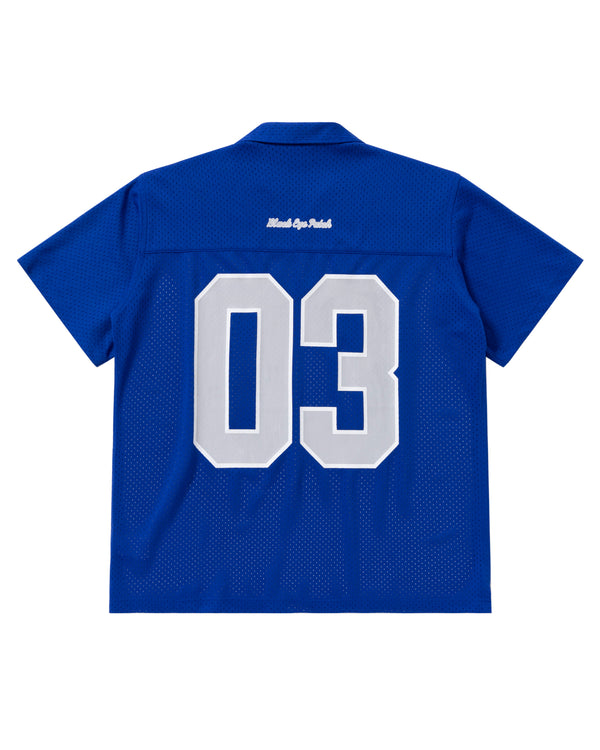 Area Code Short Sleeve Mesh Shirt, Blue