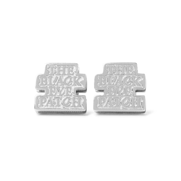 OG LABEL EARRING SILVER (PAIR)
